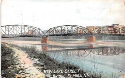 New Lake Street Elmira, New York Postcard