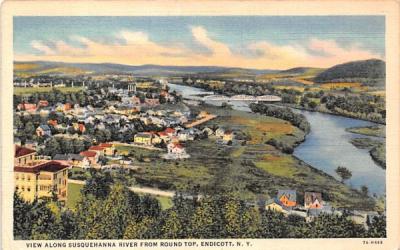 Susquehanna River Endicott, New York Postcard