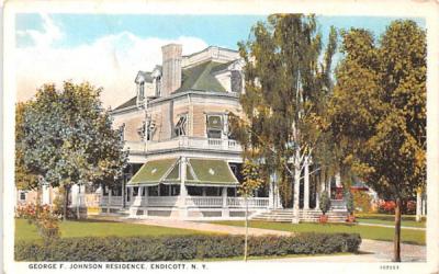 George F Johnson Residence Endicott, New York Postcard