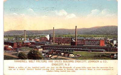 Tanneries, Welt Factory & Sales Building Endicott, New York Postcard