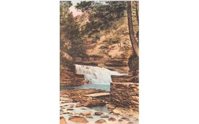 Devil's Parlor Falls Enfield Glen State Park, New York Postcard