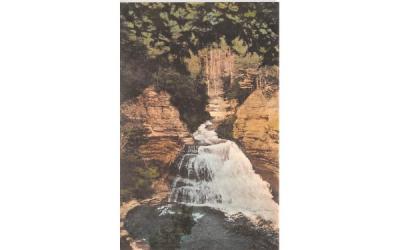 Lower Falls Enfield Glen State Park, New York Postcard