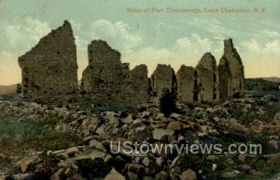 Ruins, Fort Ticonderoga - Lake Champlain, New York NY Postcard