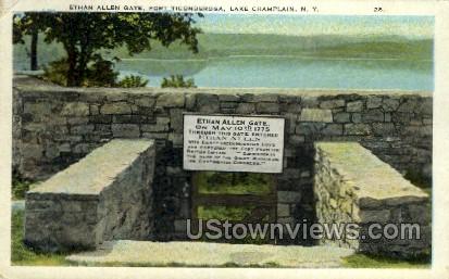 Ethan Allen Gate - Lake Champlain, New York NY Postcard