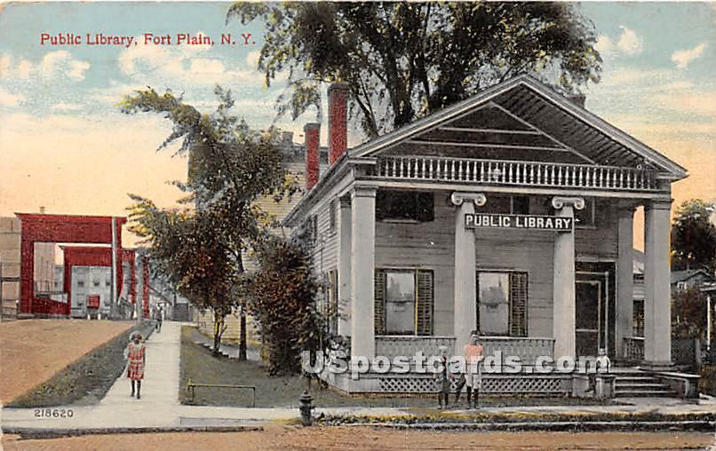 Public Library - Fort Plain, New York NY Postcard