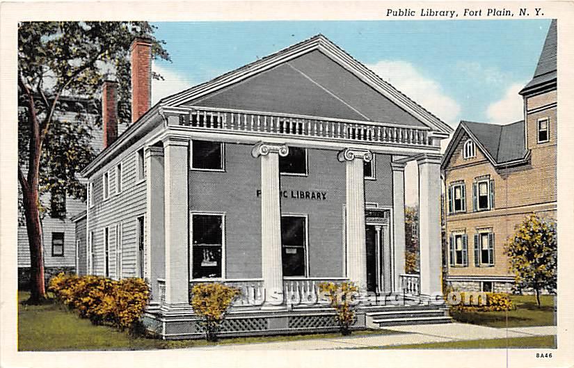 Public Library - Fort Plain, New York NY Postcard