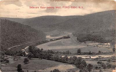 Delaware River Fishs Eddy, New York Postcard