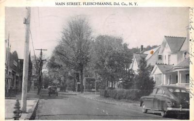 Main Street Fleischmanns, New York Postcard
