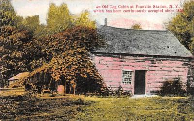 Old Log Cabin Franklin, New York Postcard