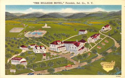 The Hillside Hotel Ferndale, New York Postcard