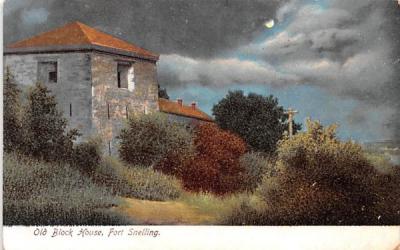 Old Block House Fort Snelling, New York Postcard