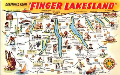 Greetings from Finger Lakesland, New York Postcard