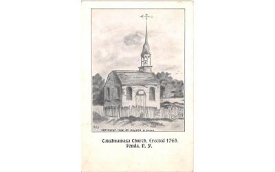 Caughnawaga Church Fonda, New York Postcard