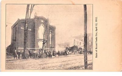 Ruins of Recent Fonda New York Postcard