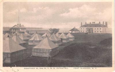 Company M, 3rd NYNG Infantry Fort Niagara, New York Postcard