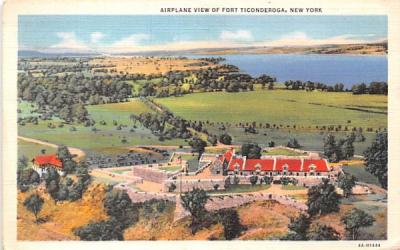 Airplane View Fort Ticonderoga, New York Postcard