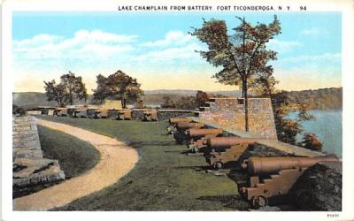 Lake Champlain from Battery Fort Ticonderoga, New York Postcard