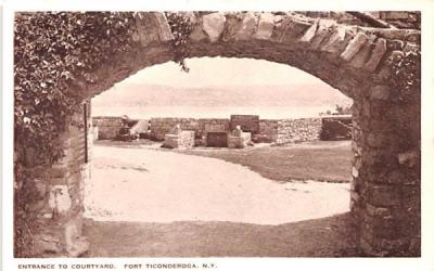 Entrance to Courtyard Fort Ticonderoga, New York Postcard