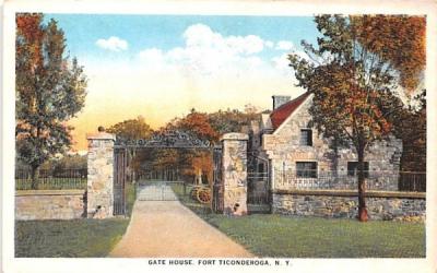Gate House Fort Ticonderoga, New York Postcard