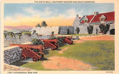 South Wall Fort Ticonderoga, New York Postcard