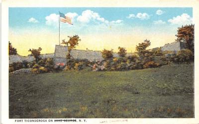 Lake Champlain Fort Ticonderoga, New York Postcard