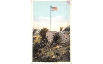 American Flag Fort Ticonderoga, New York Postcard