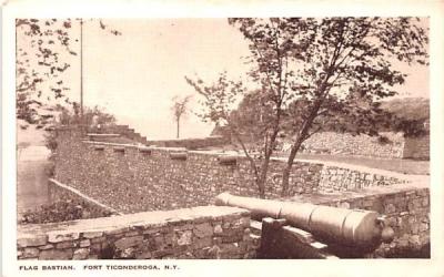 Flag Bastian Fort Ticonderoga, New York Postcard
