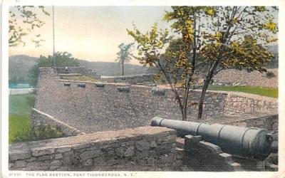 Flag Bastion Fort Ticonderoga, New York Postcard