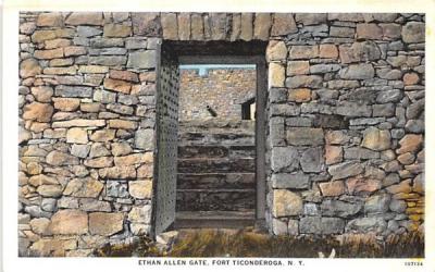 Ethan Allen Gate Fort Ticonderoga, New York Postcard