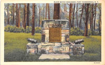 Black Watch Monument Fort Ticonderoga, New York Postcard