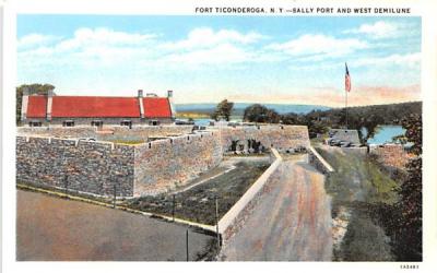 Sally Port & West Demilune Fort Ticonderoga, New York Postcard