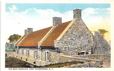 West Barracks Fort Ticonderoga, New York Postcard