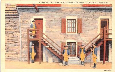 Ethan Allen Stairway Fort Ticonderoga, New York Postcard