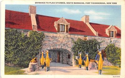 Entrance to Place D'Armes Fort Ticonderoga, New York Postcard