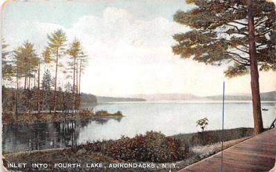 Inlet Into Fourth Lake, New York Postcard