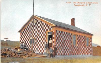 Old Checkered School House Franklinville, New York Postcard