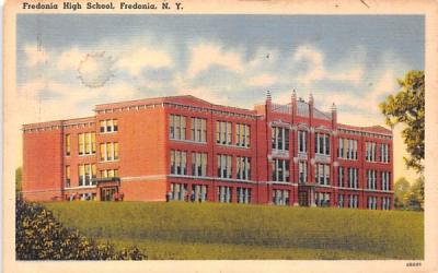Fredonia High School New York Postcard