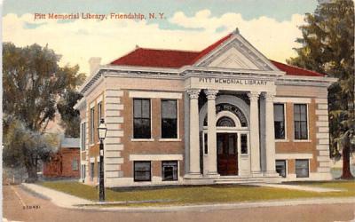 Pitt Memorial Library Friendship, New York Postcard