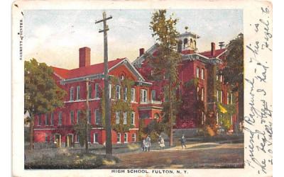 High School Fulton, New York Postcard