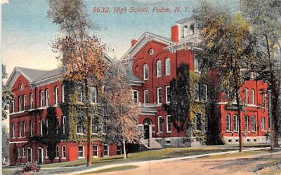 High School Fulton, New York Postcard