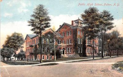 Public High School Fulton, New York Postcard