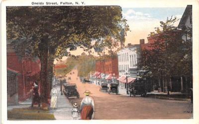 Oneida Street Fulton, New York Postcard