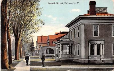 Fourth Street Fulton, New York Postcard