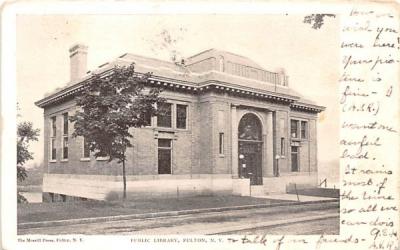 Public Library Fulton, New York Postcard