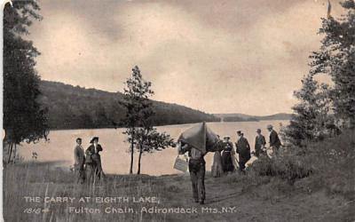 Carry at Eighth Lake Fulton Chain, New York Postcard