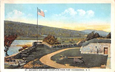 Mt Defiance & Lake Champlain Fort Ticonderoga, New York Postcard