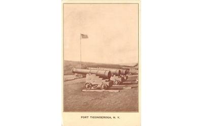 Flag Bastion Fort Ticonderoga, New York Postcard