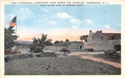 Commanding Lakes George & Champlain Fort Ticonderoga, New York Postcard