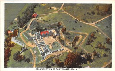 Aeroplane View Fort Ticonderoga, New York Postcard