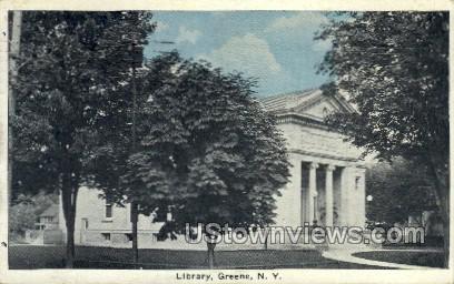 Library - Greene, New York NY Postcard